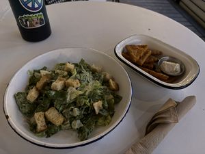  Caesar salad (no parm), tofu triangles w/ side of ranch  at Humble Wood Fire Pizza in Gainesville