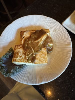 Tofu “steaks"  at Arigato Sushi in Santa Barbara