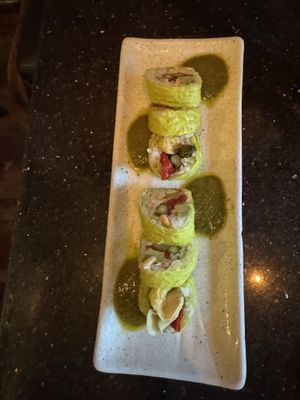 Mediterraneo roll  at Arigato Sushi in Santa Barbara