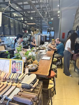 The kitchen where you’re seated   at Xiao Xiao Place in Taipei