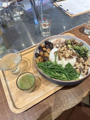 Amazing food with tea soup and kombucha   at Xiao Xiao Place in Taipei