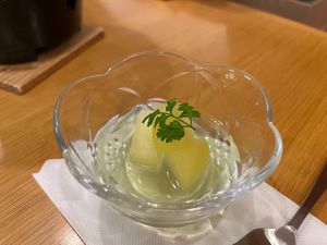 dessert - apple jelly at Ōwani Onsen Fujiya Hotel in Owani