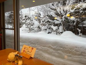 breakfast table view at Ōwani Onsen Fujiya Hotel in Owani