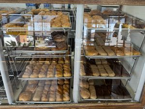 some of the selection mid day   at Jean's Donuts in La Habra