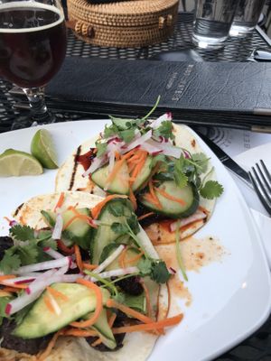 Mock duck tacos at Muddy Waters Bar and Eatery in Minneapolis