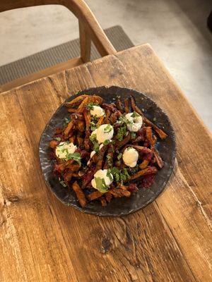 Sweet potato friess #Veganuary at Honest Greens - Chiado in Lisbon