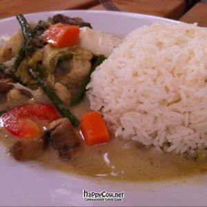 Vegan Shitake Mushroom, Green Bean, Cauliflower and Sweet Potato Green Curry at Blue Piano in Birmingham