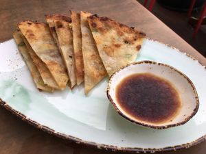 Coriander pancake  at Formosa Delight in Dunedin