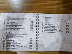 Menu 6 - "Sot" dishes. at Umi Vegan in Berlin