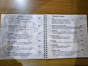 Menu 1 - starters. at Umi Vegan in Berlin