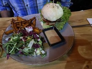 Bao bun burger   at Umi Vegan in Berlin