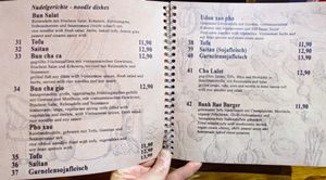 Menu page at Umi Vegan at Umi Vegan in Berlin