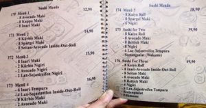 Menu page at Umi Vegan at Umi Vegan in Berlin