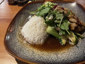 Reisgericht mit crispy duck  at Umi Vegan in Berlin