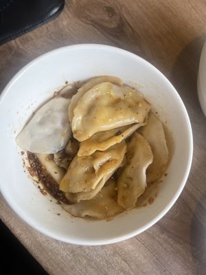 Vegan dumplings  at Gemini Dumplings & Noodles Restaurant in Koh Tao