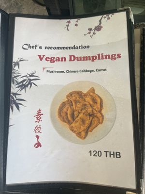 Menu  at Gemini Dumplings & Noodles Restaurant in Koh Tao