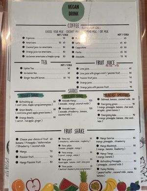 menu  at The Bagel in Koh Samui