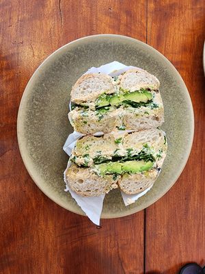 Avocado cream cheese 3/5 at The Bagel in Koh Samui