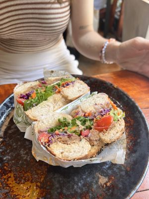 Jackfruit bagel   at The Bagel in Koh Samui