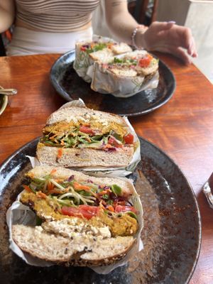 Curry bagel   at The Bagel in Koh Samui