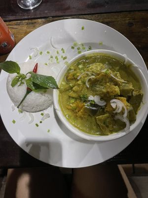 Vegan curry  at Lonely Beach in Koh Rong