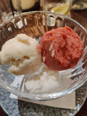 Cherry Sorbet and Bramley Apple Sorbet at The Physician in Birmingham