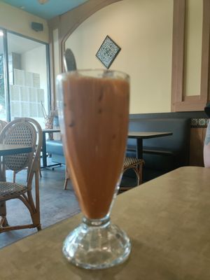 Vegan Thai iced tea at Veggie Today in Concord
