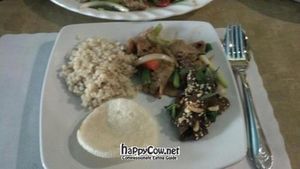 100% Vegetarian Tamarind Beef, Lemongrass Chicken, and Shrimp Chip at Veggie Today in Concord