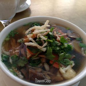 mixed vegetable soup at Veggie Today in Concord