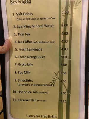 Beverages at Veggie Today in Concord