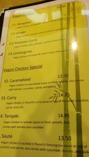 Menu 7 at Veggie Today in Concord