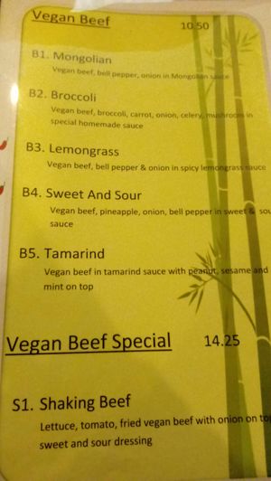 Menu 3 at Veggie Today in Concord