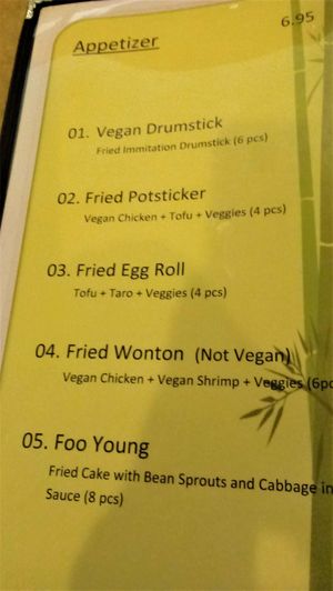 Menu 1 at Veggie Today in Concord