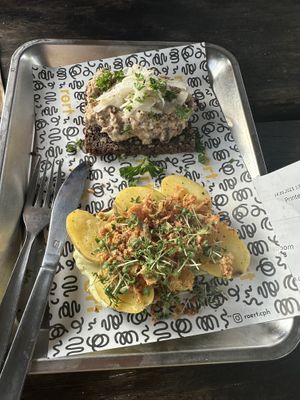 “One lucky potato" (below) and “Mushaboom” (on the top)   at Rørt in Copenhagen