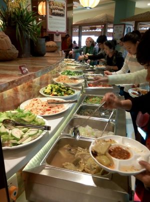 from self service buffet at Xinyi Zhen in Haikou