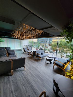 Mezzanine cozy seats with nice view at nomVnom Cafe in Johor Bahru