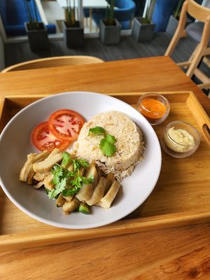 Hainanese chickless rice - inspired by nomVnom Tai Seng branch at nomVnom Cafe in Johor Bahru