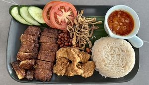 Vegan nasi lemak  at nomVnom Cafe in Johor Bahru