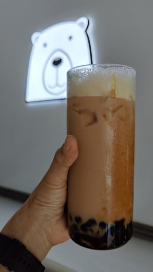 Earl Grey black sugar boba with 50% sugar at nomVnom Cafe in Johor Bahru