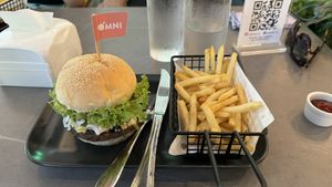 Burger  at nomVnom Cafe in Johor Bahru