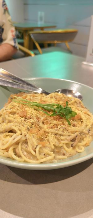 Truffle spaghetti at nomVnom Cafe in Johor Bahru