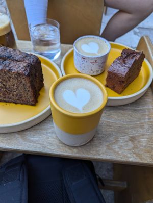 latte at Behold Theman in Athens