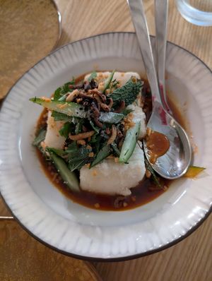 Crisp silken tofu, amazing at Coca Chu in Hamilton Island