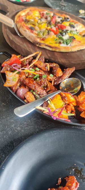 Chilli baby corn at URU Brewpark in Bangalore