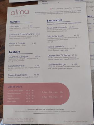  at Alma Kitchen & Coffee in Tangier