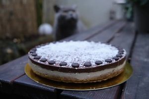 Raw vegan bounty cake  at Narciso Vegan Bakery in Vigo