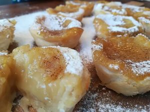 Vegan ‘pastel de nata’  at Narciso Vegan Bakery in Vigo