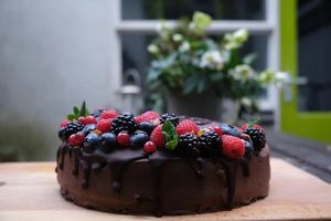 Ultimate chocolate fudge cake  at Narciso Vegan Bakery in Vigo