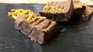 Raw triple chocolate brownie at Butterflies Court - Castello d'Orsara Bormida in Orsara Bormida