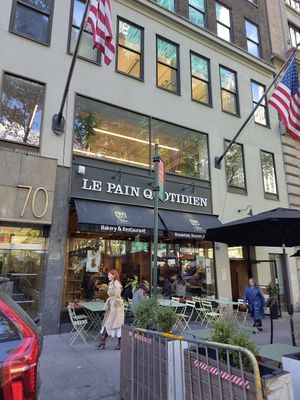 Outside at Le Pain Quotidien - 40th St in New York City